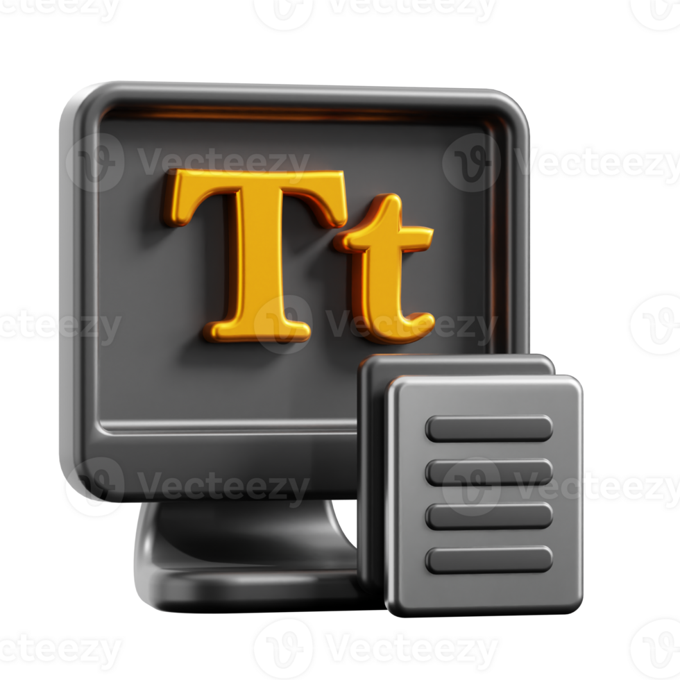 3D Copywriting icon on transparent background png