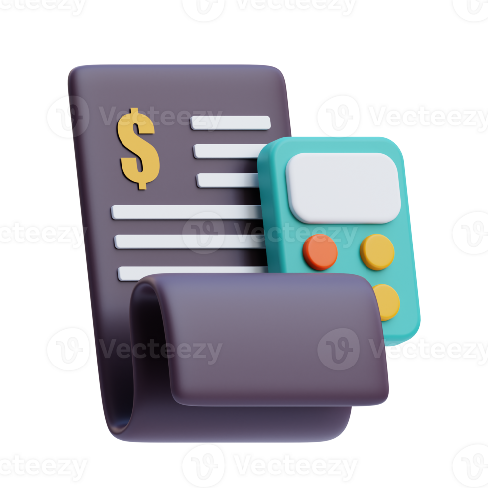 3D Budget icon on transparent background png