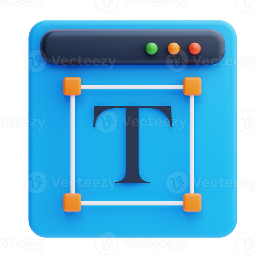 3d fuente diseño icono en transparente antecedentes png