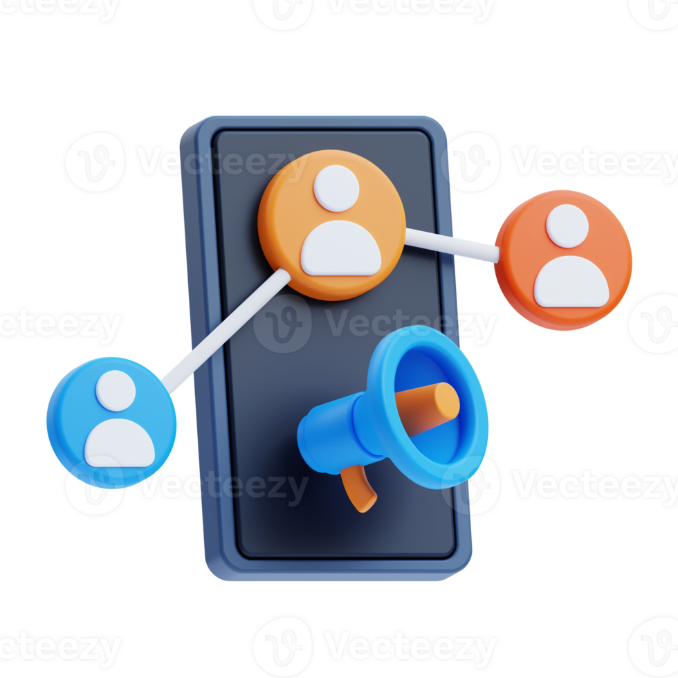 3D Connection icon on transparent background png