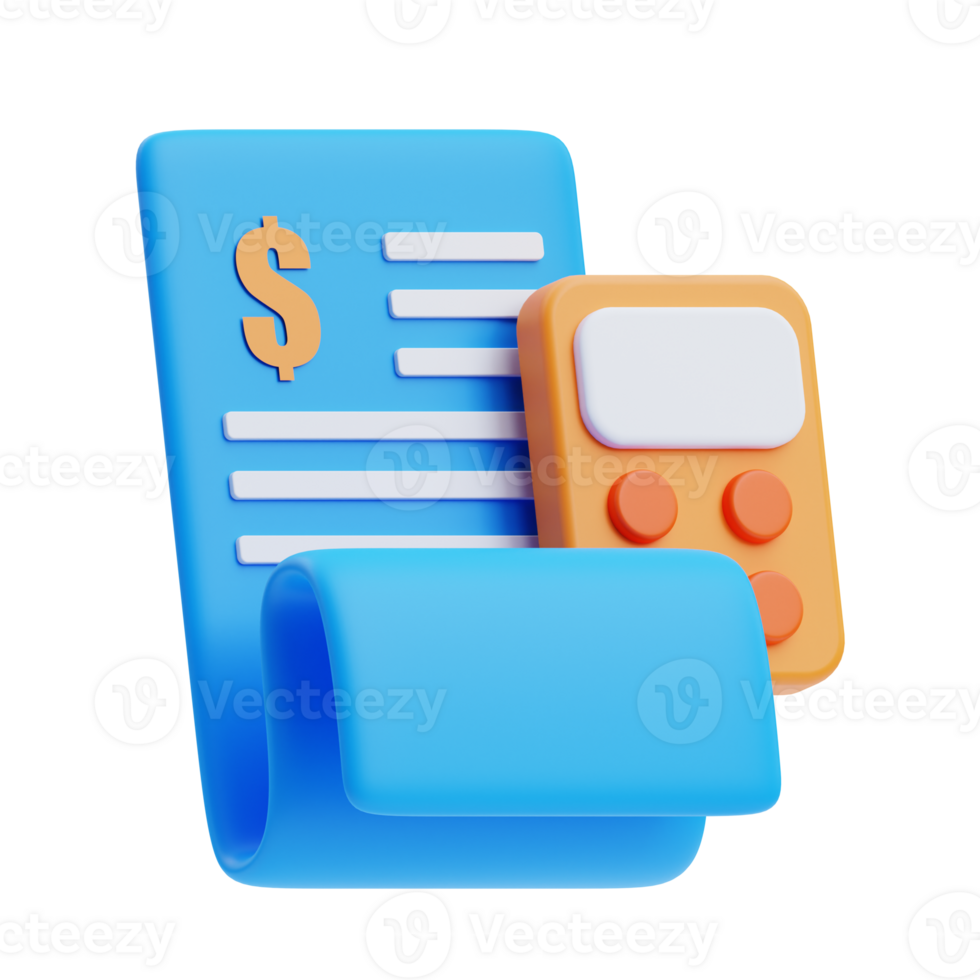 3D Budget icon on transparent background png