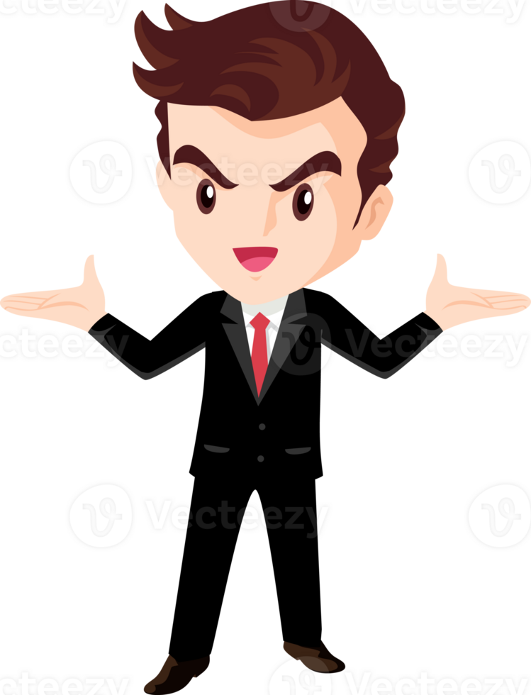 smart business man character png