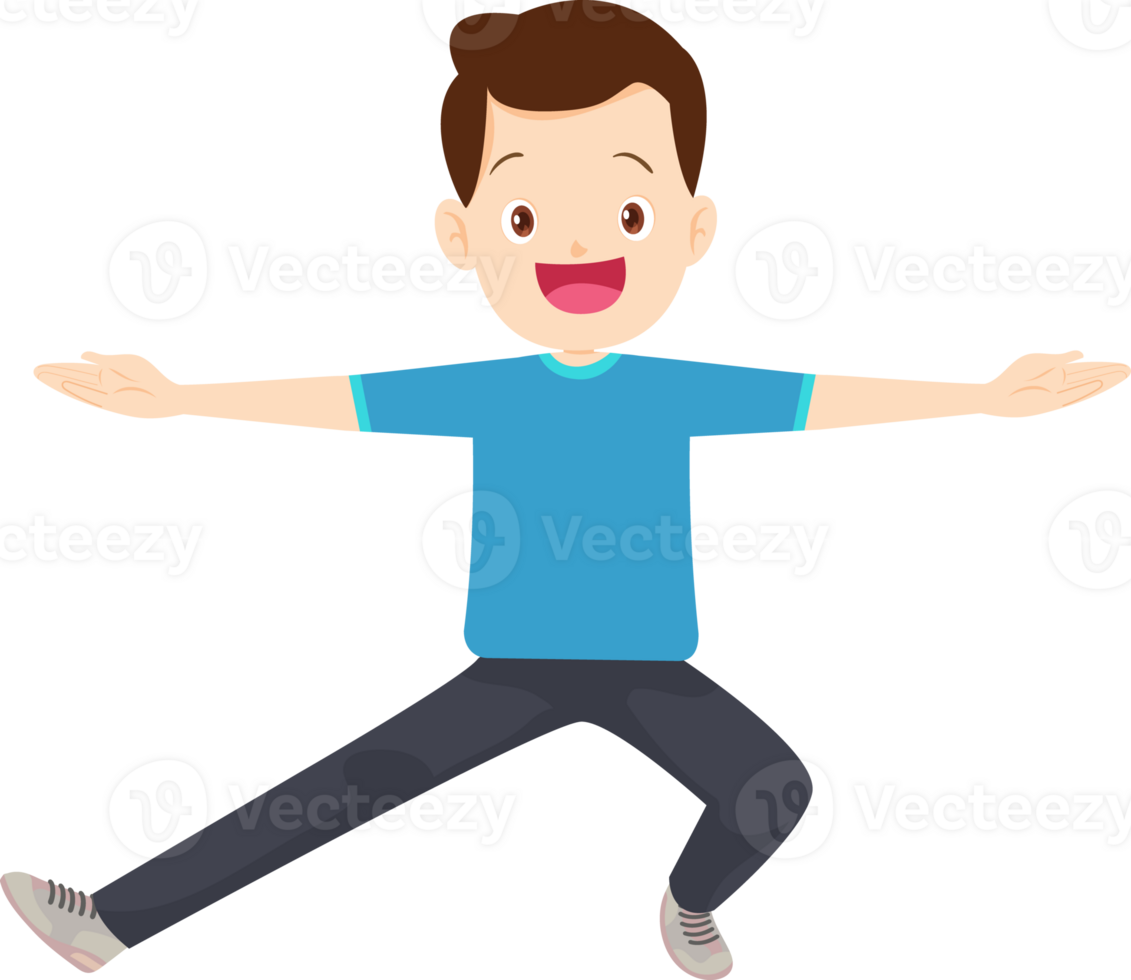 young man exercise actions body healthy png