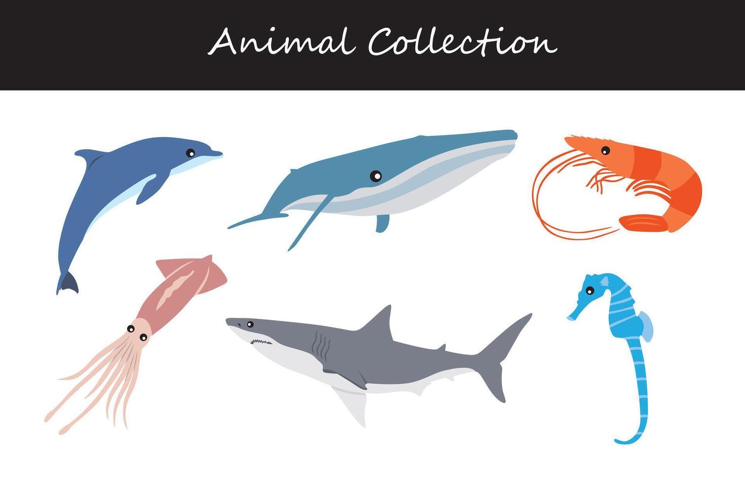 animales colección aislado en blanco antecedentes. plano estilo vector ilustración.