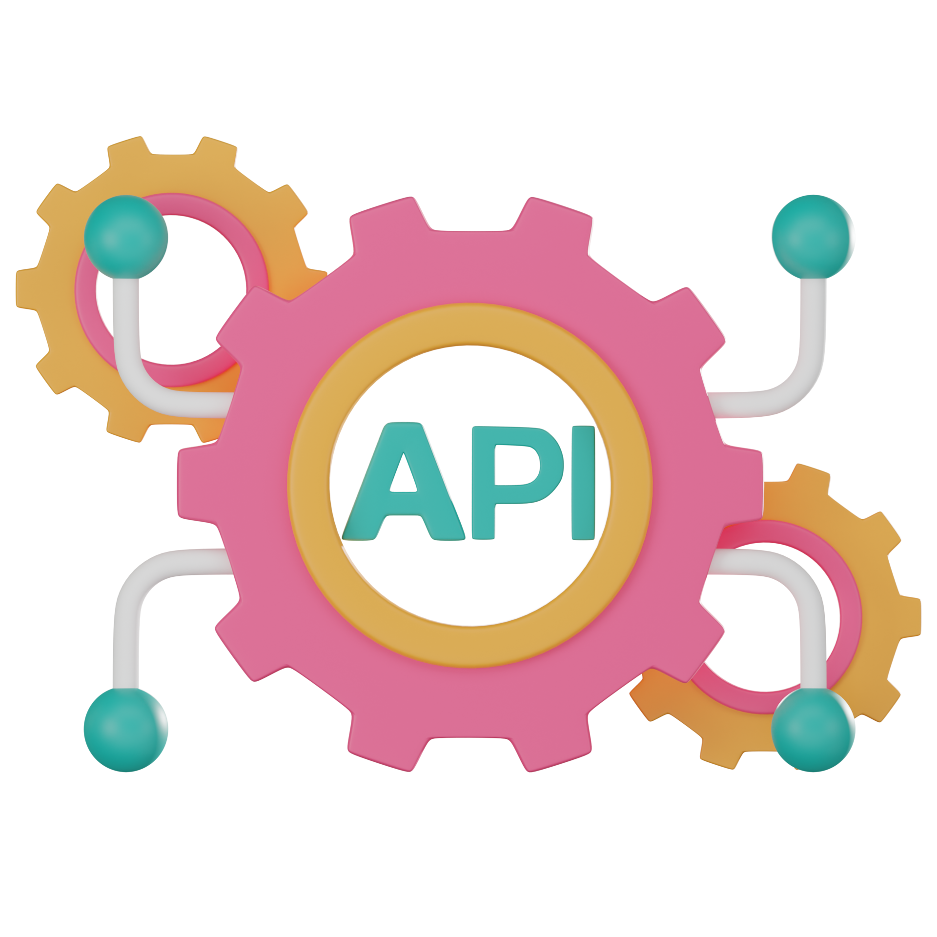 3D API Setting Icon for Technology Development. 3D Render 41318456 PNG