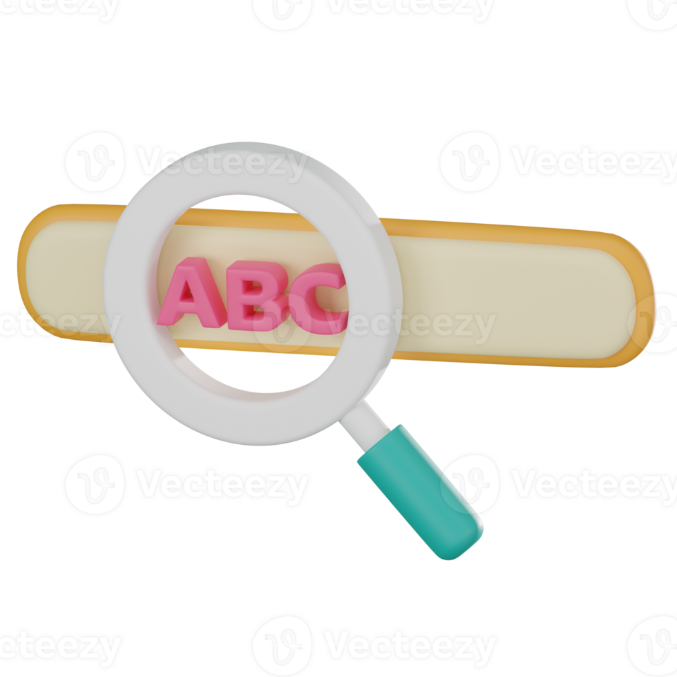 Unlocking SEO Secrets, 3D Icon of Keyword Research and Optimization. 3D Render png