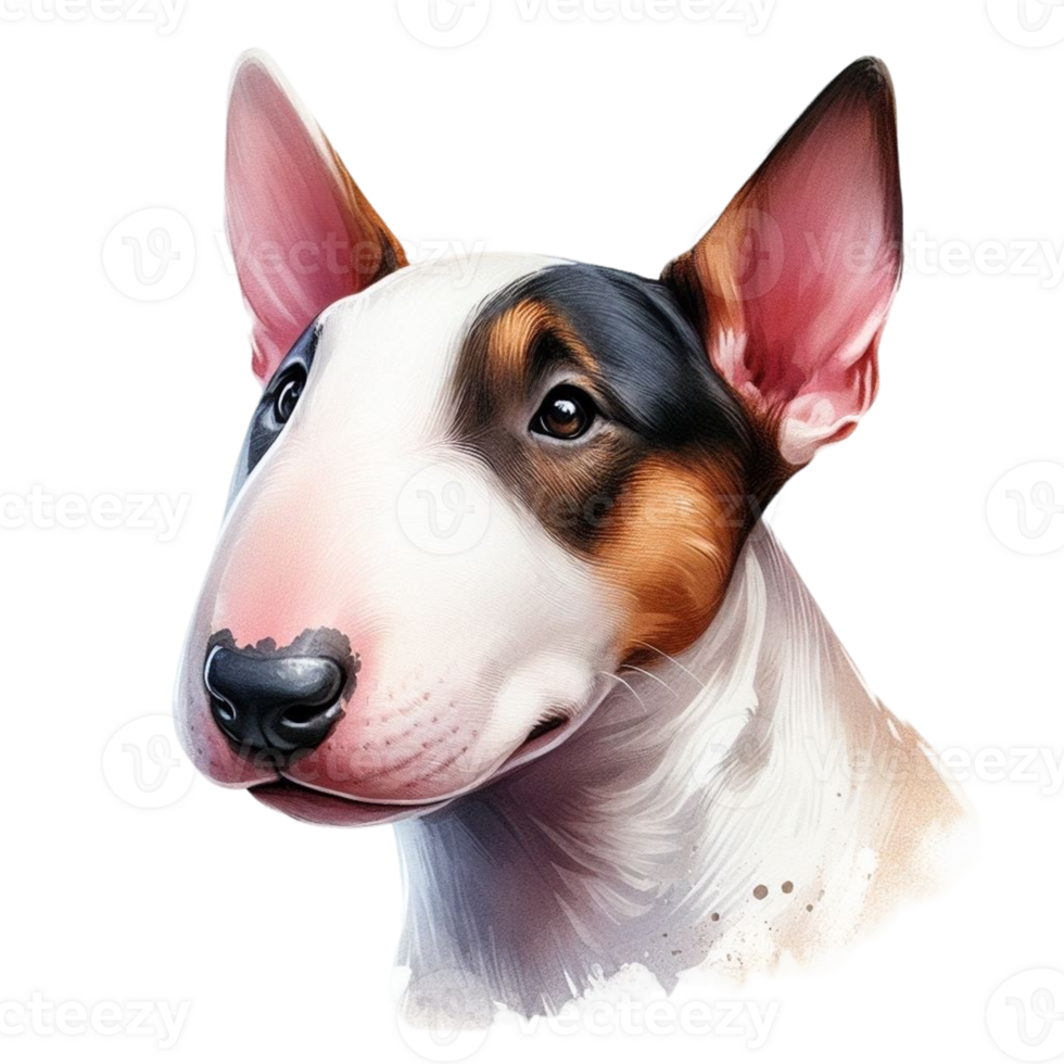 AI generated Cute dog drawn with watercolors png