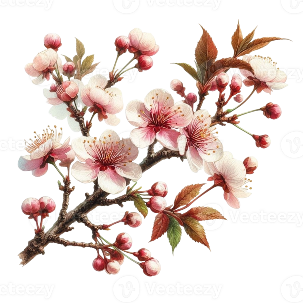 AI generated beautiful flowers spring png