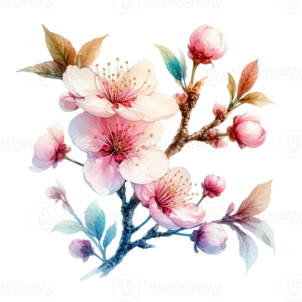 AI generated beautiful flowers spring png