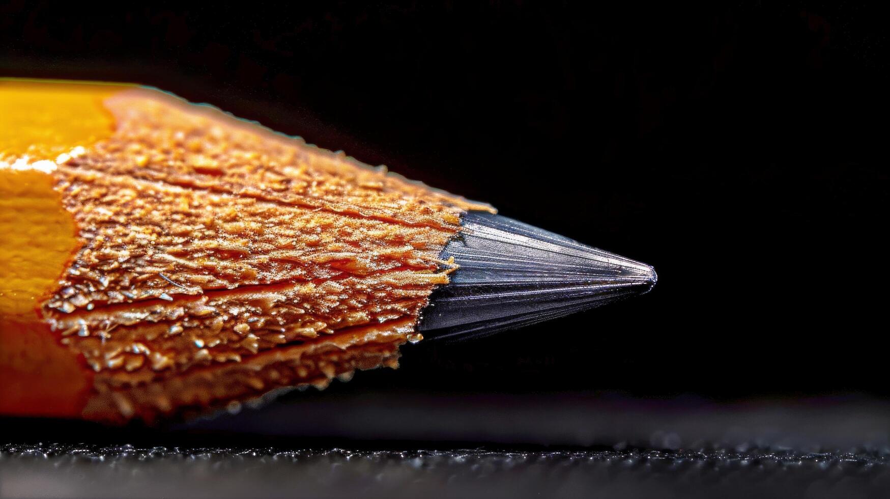 AI generated Water Droplets Adorning Pencil photo