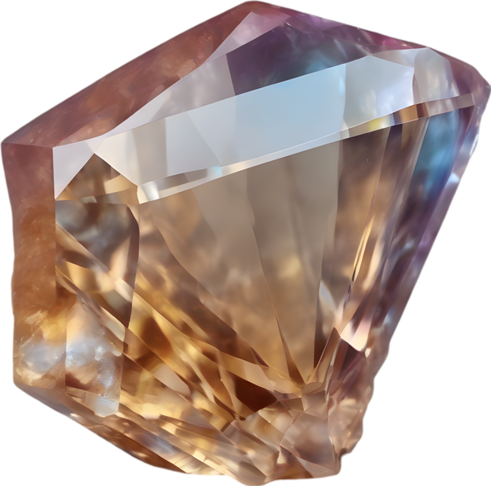 AI generated Topaz stone, colorful gemstone clipart. png