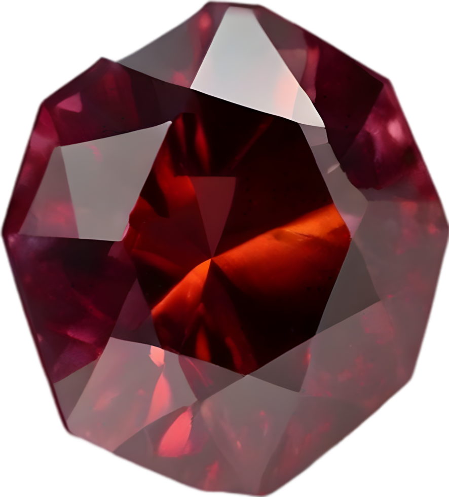AI generated Garnet stone, colorful gemstone clipart. png