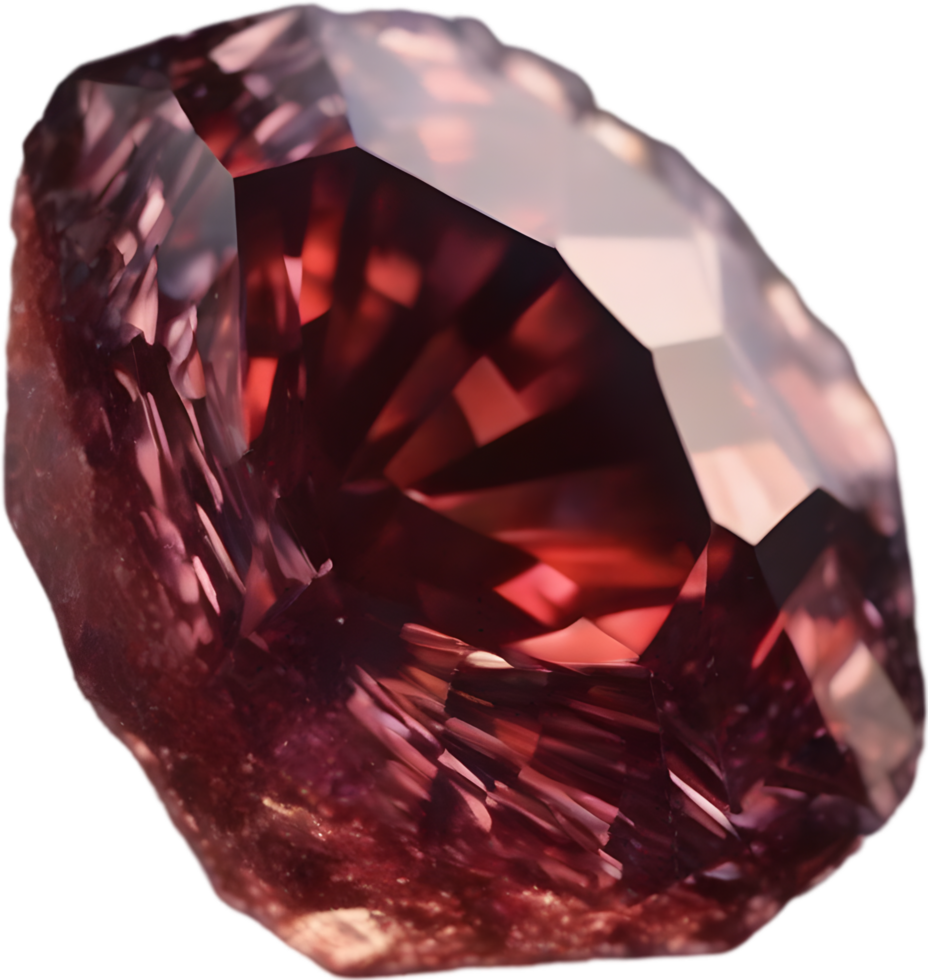 AI generated Garnet stone, colorful gemstone clipart. png