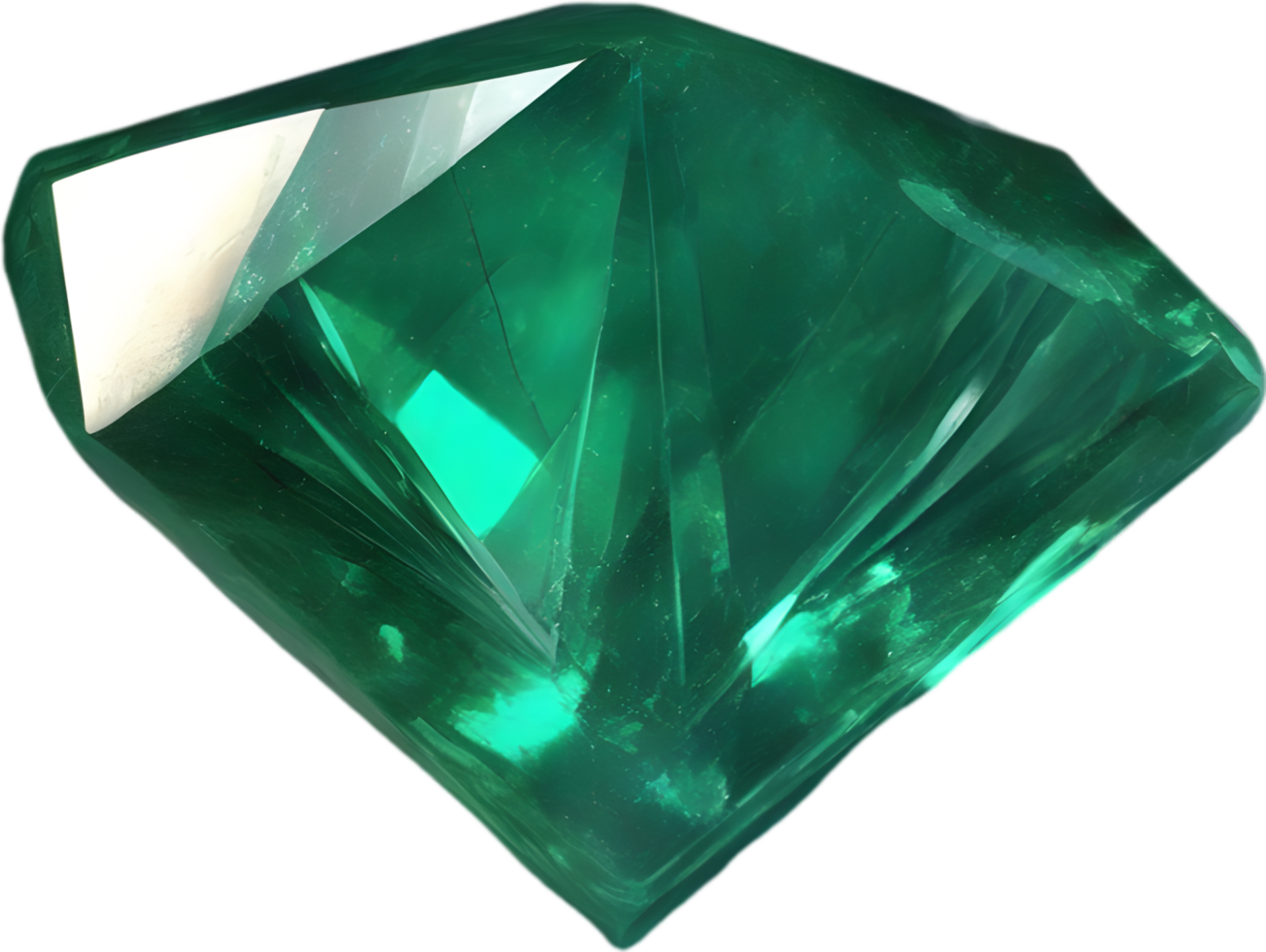 AI generated Emerald stone, colorful gemstone clipart. png