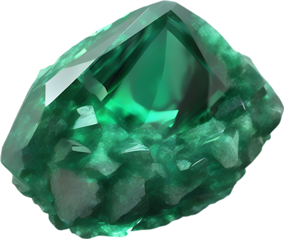 AI generated Emerald stone, colorful gemstone clipart. png