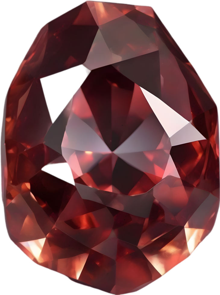 AI generated Garnet stone, colorful gemstone clipart. png