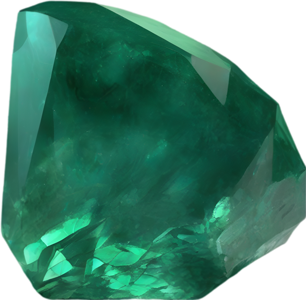 AI generated Emerald stone, colorful gemstone clipart. png