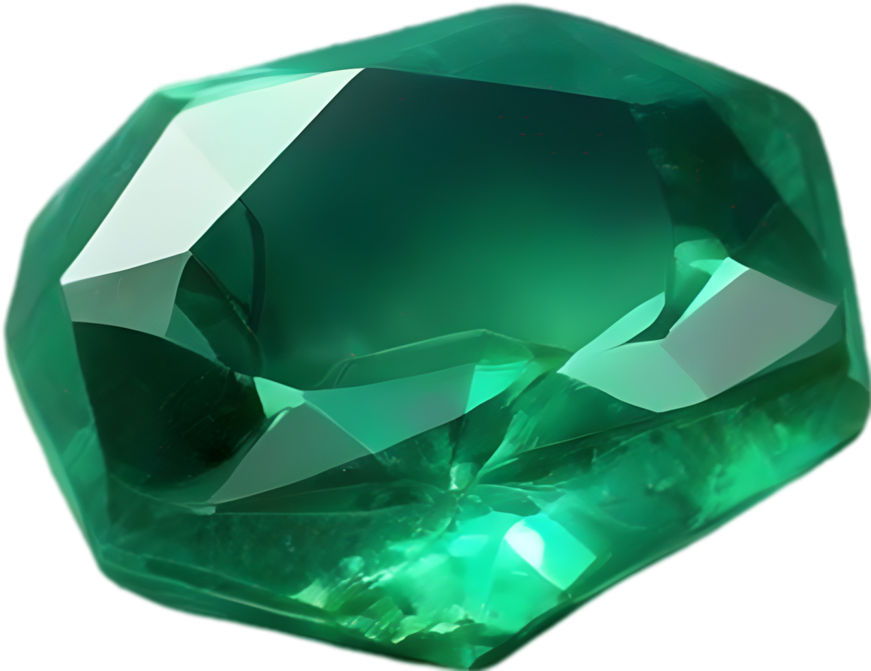 AI generated Emerald stone, colorful gemstone clipart. png