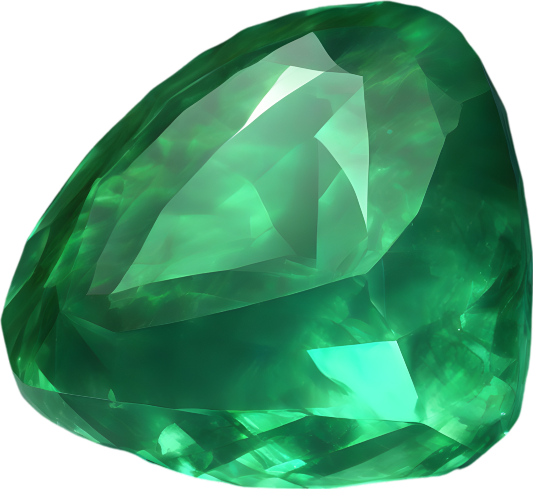 AI generated Emerald stone, colorful gemstone clipart. png