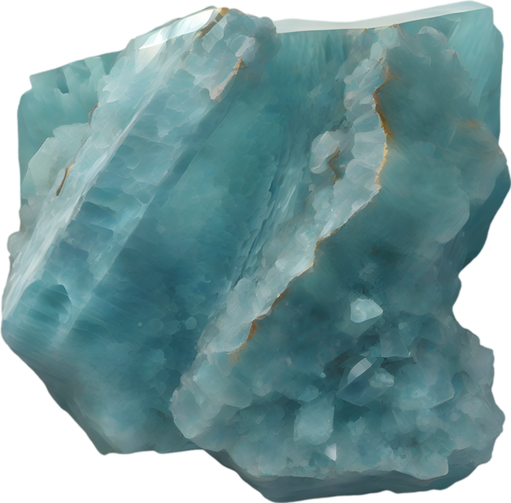 AI generated Aquamarine stone, colorful gemstone clipart. png