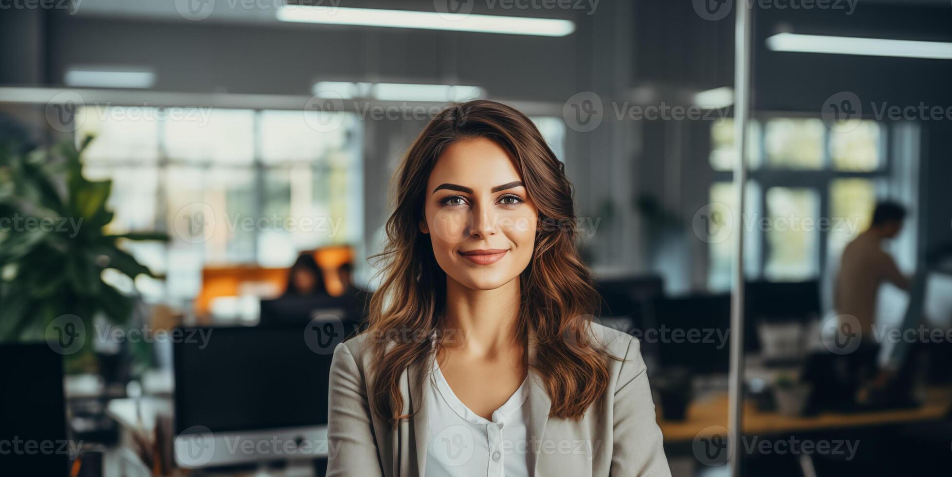 AI generated Female Software Engineer with a Coding Laptop photo