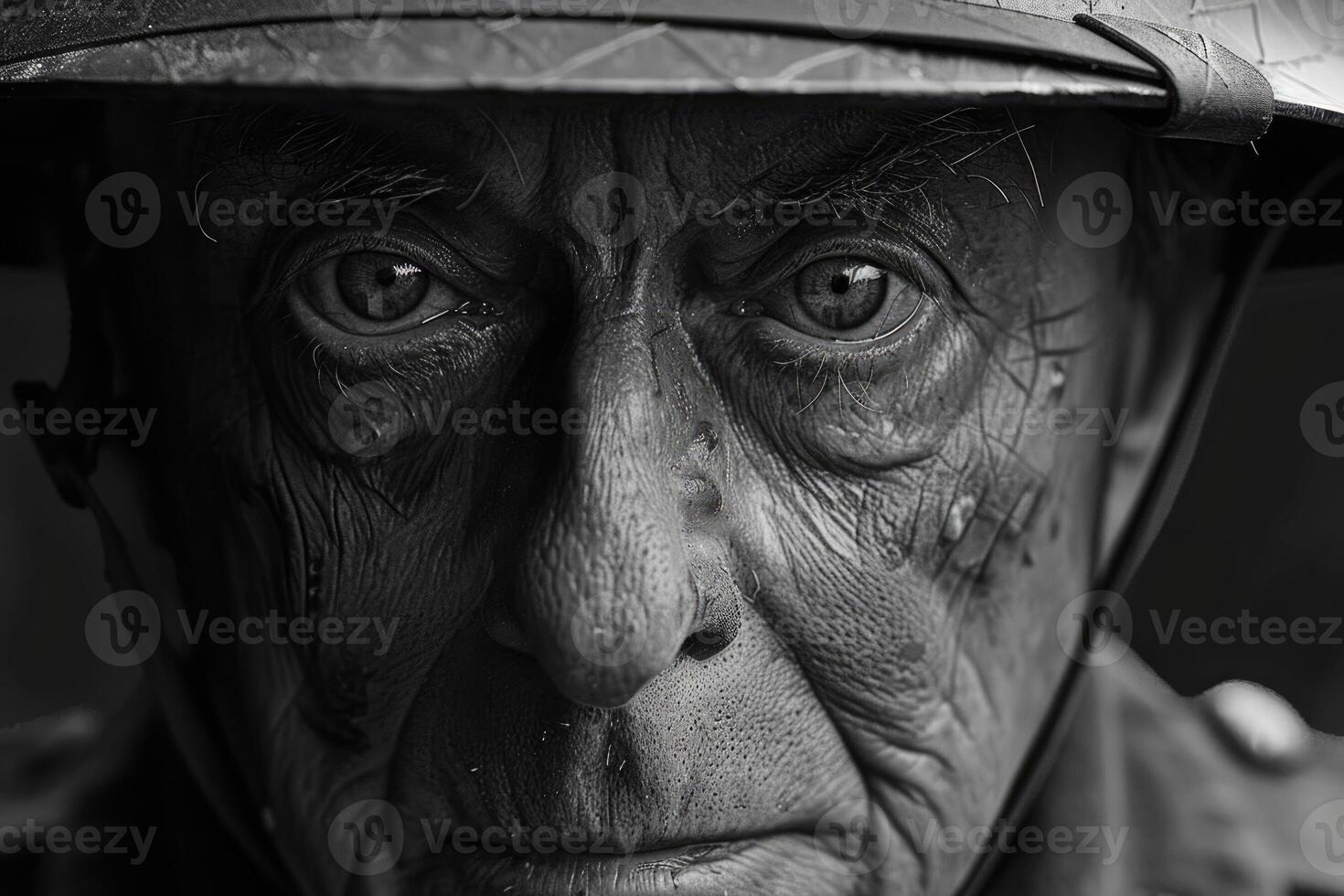 AI generated War, a moment frozen in the frame, the soul is touched by fear and grief photo
