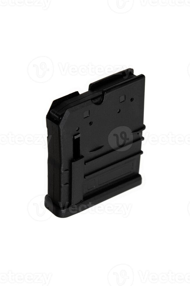 Clip for a rifle or carbine. Ammunition for weapons. Isolate on a white back photo