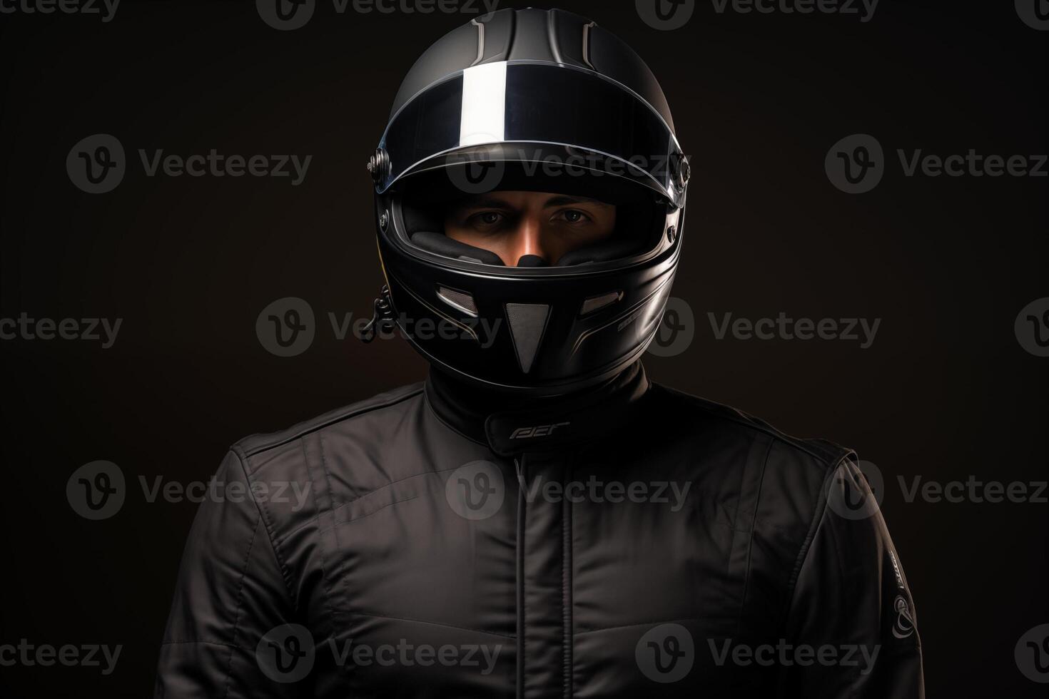 AI generated Race Car Driver with a Helmet photo