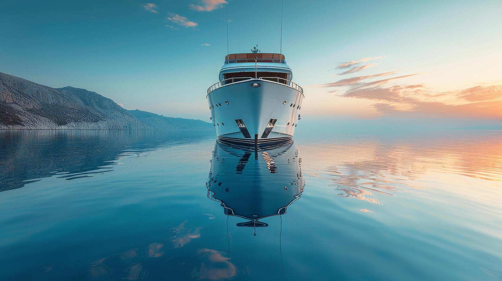 AI generated Large Boat Floating on Body of Water photo