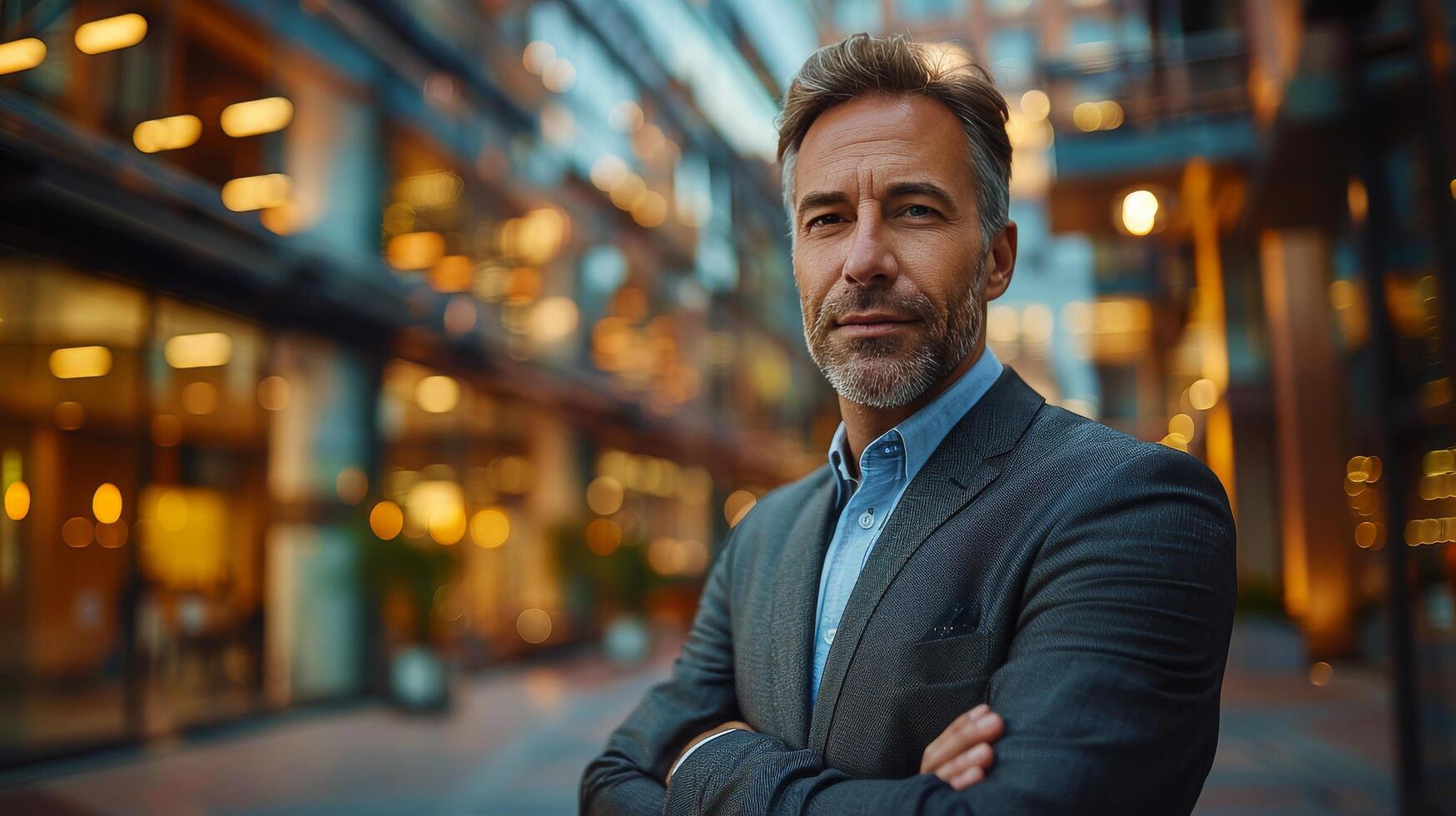 AI generated Man in Suit Leaning Against Wooden Wall photo