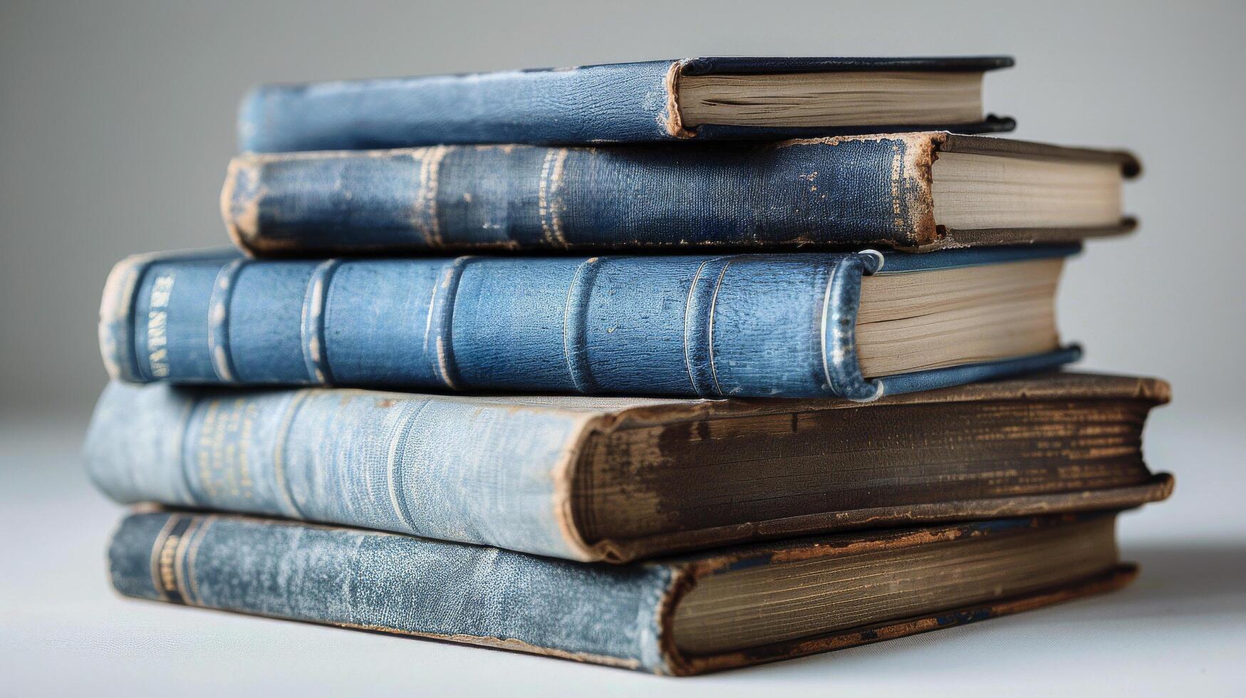 AI generated Row of Colorful Books on Wooden Shelf photo