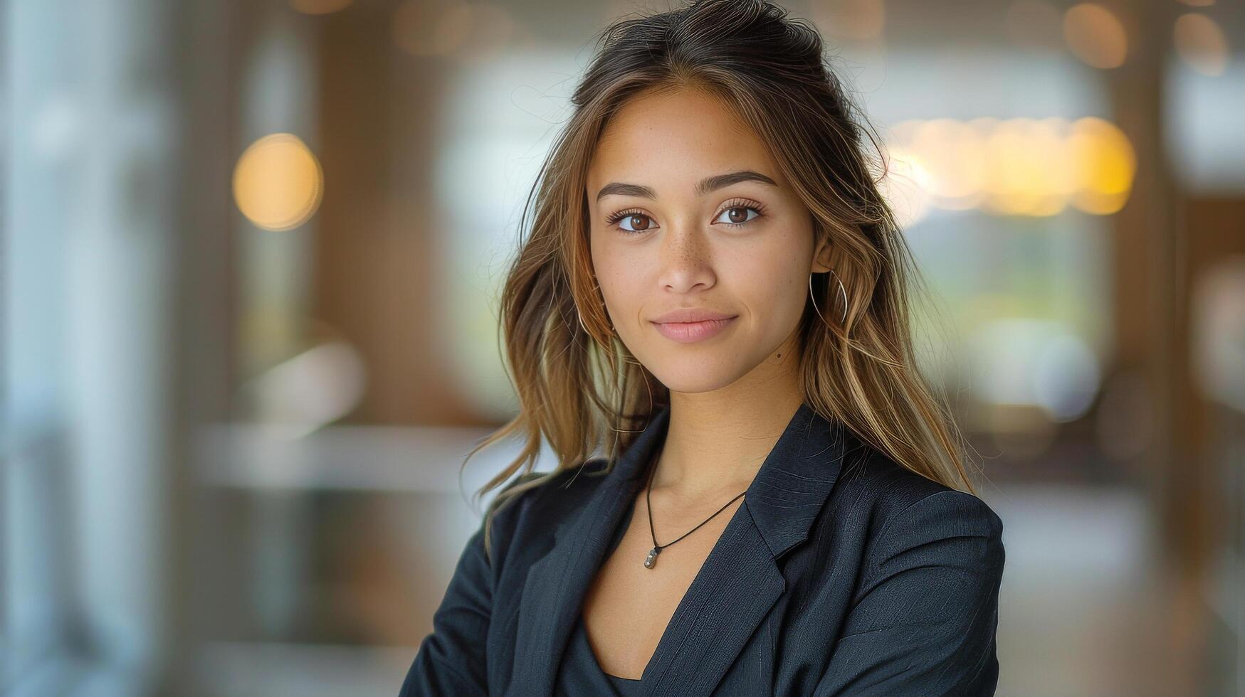 AI generated Woman Standing With Arms Crossed photo