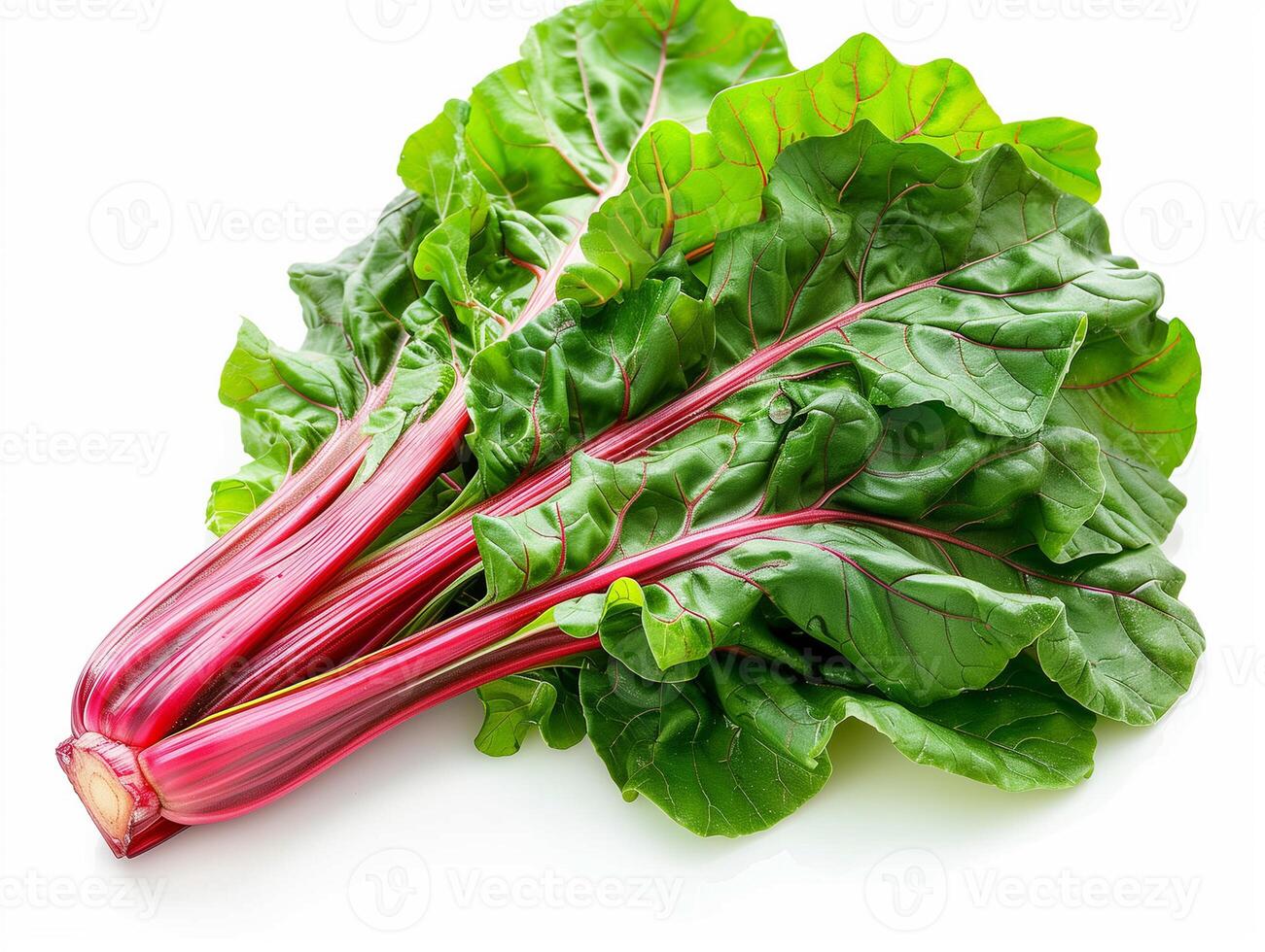 AI generated a bunch of red and green leafy vegetables photo