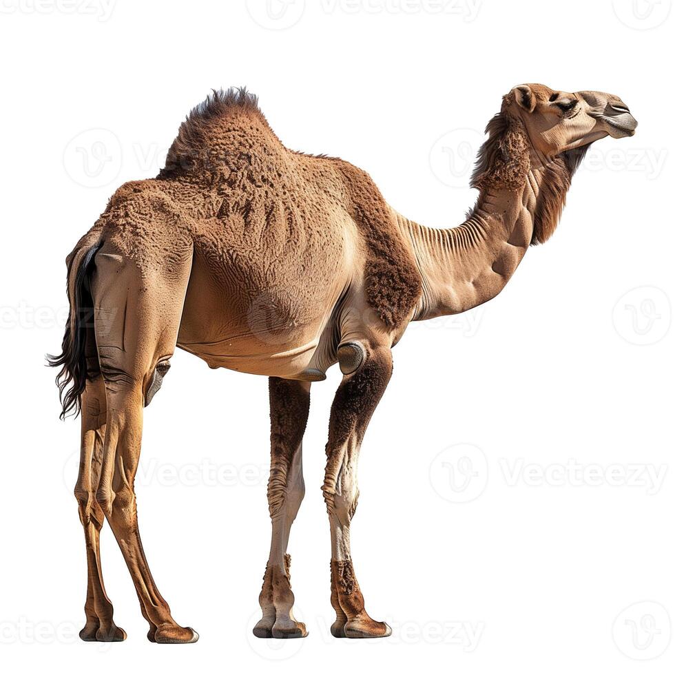 AI generated a camel standing on a white background photo