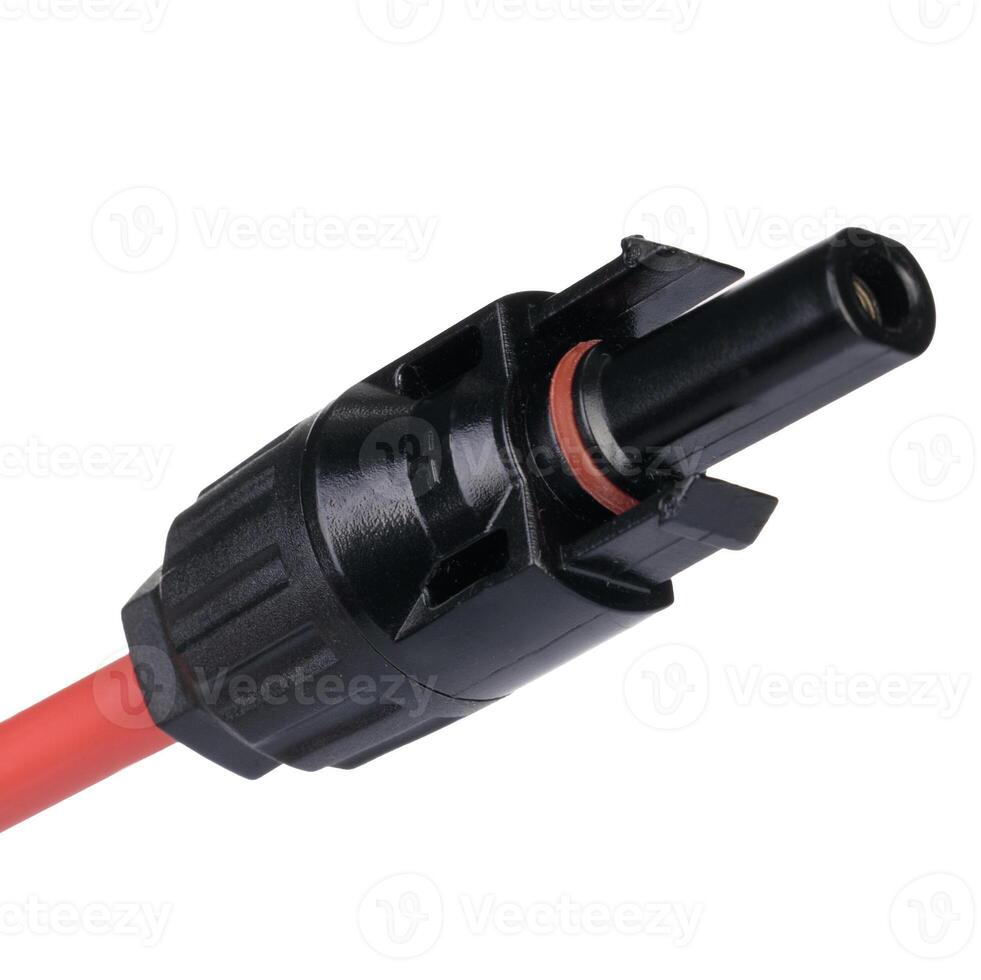 Modern Solar Panel MC4 Famale Connector. photo