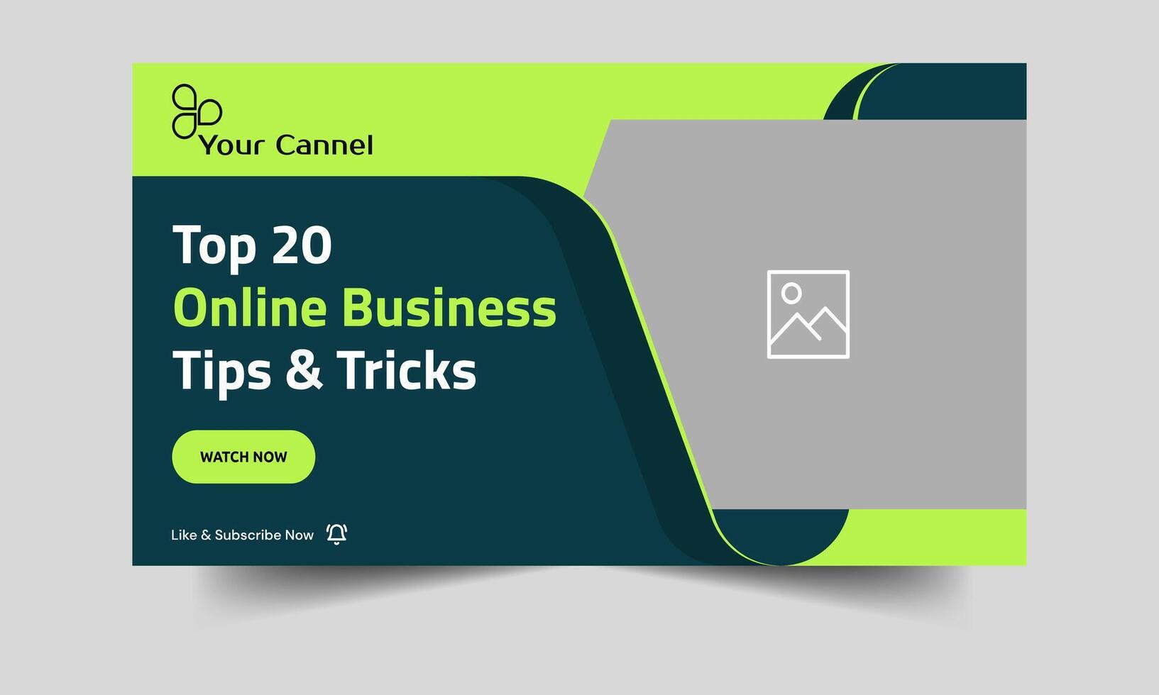 Modern business advice and techniques making a vector EPS 10 file type firm concept approach, a video cover banner, and customizable video thumbnail banner design