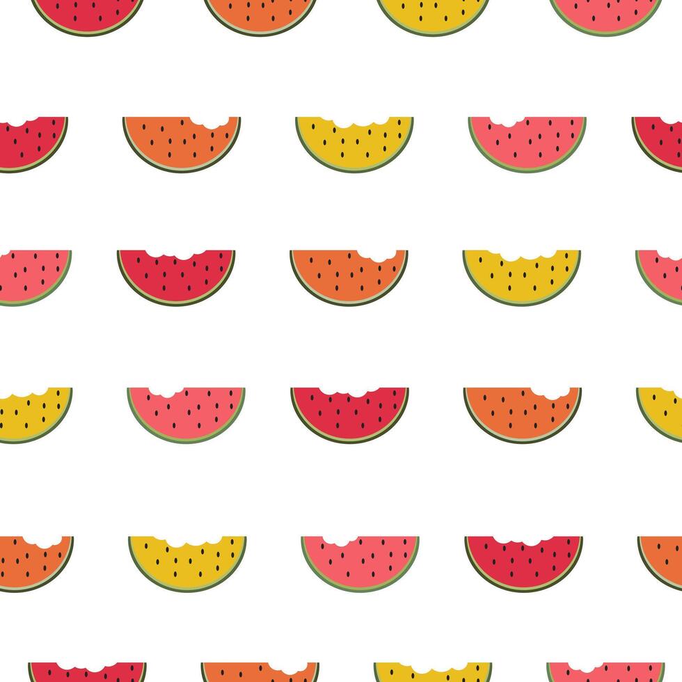 Watermelon vector illustration seamless pattern