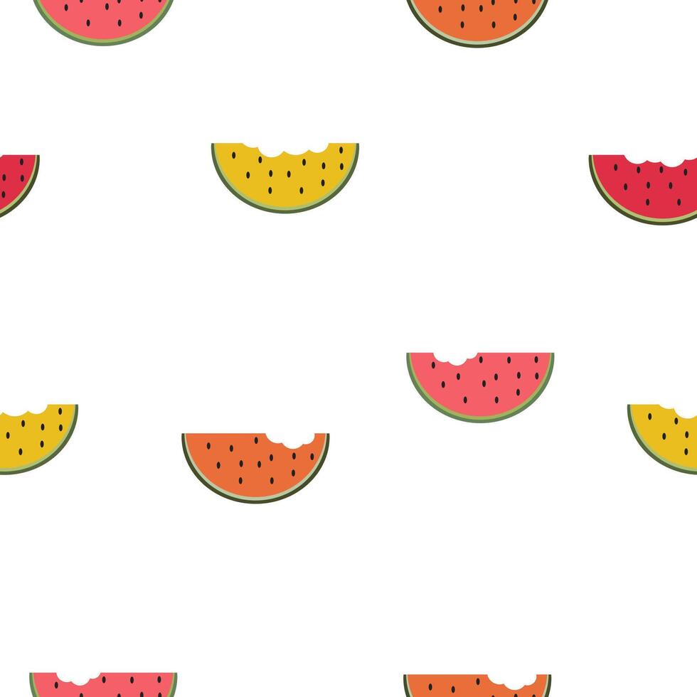 Watermelon vector illustration seamless pattern