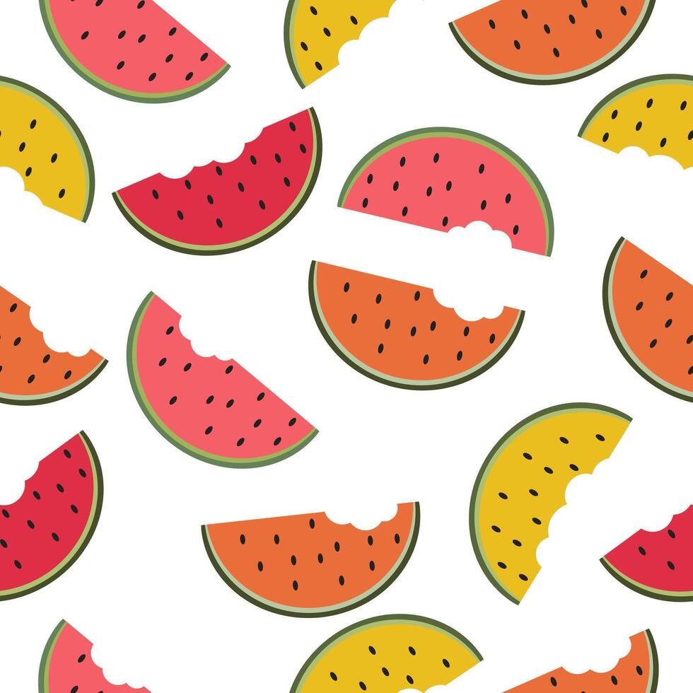 Watermelon vector illustration seamless pattern