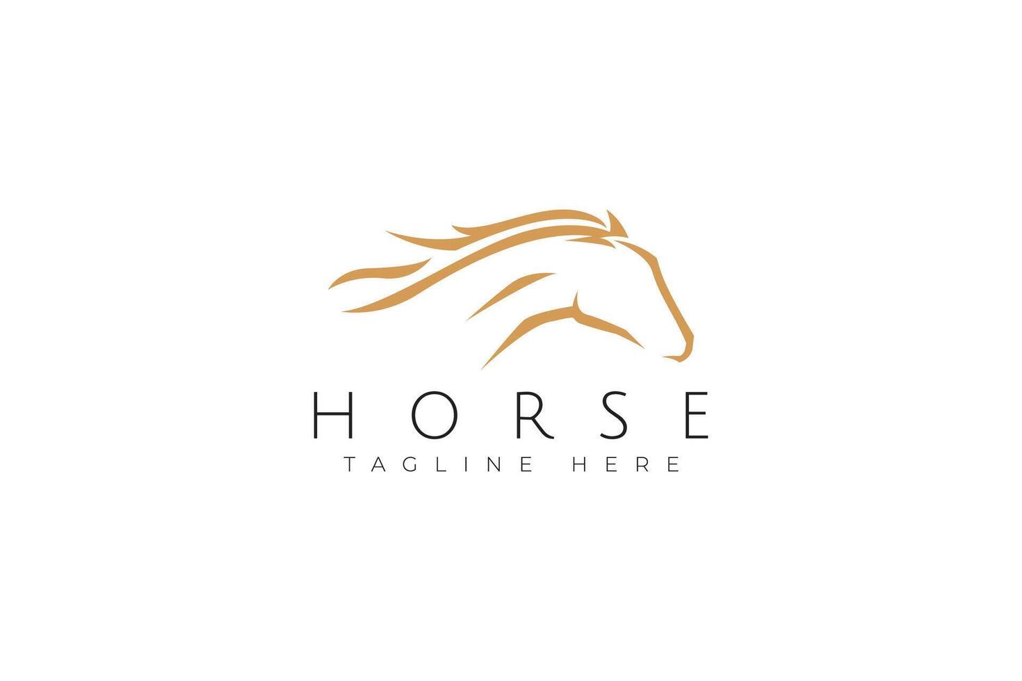 caballo cabeza logo melena elegancia marca granja deporte carrera equinos firmar símbolo vector