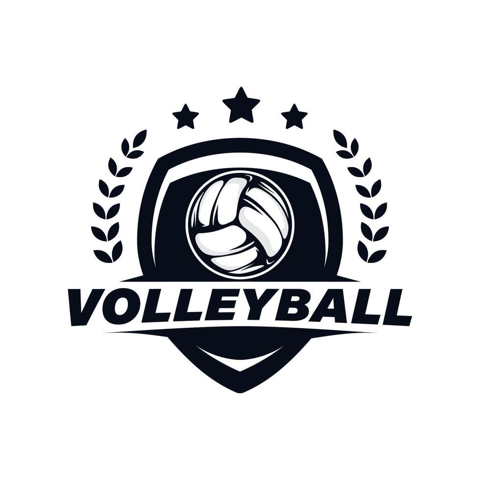Volley ball sport logo design template vector