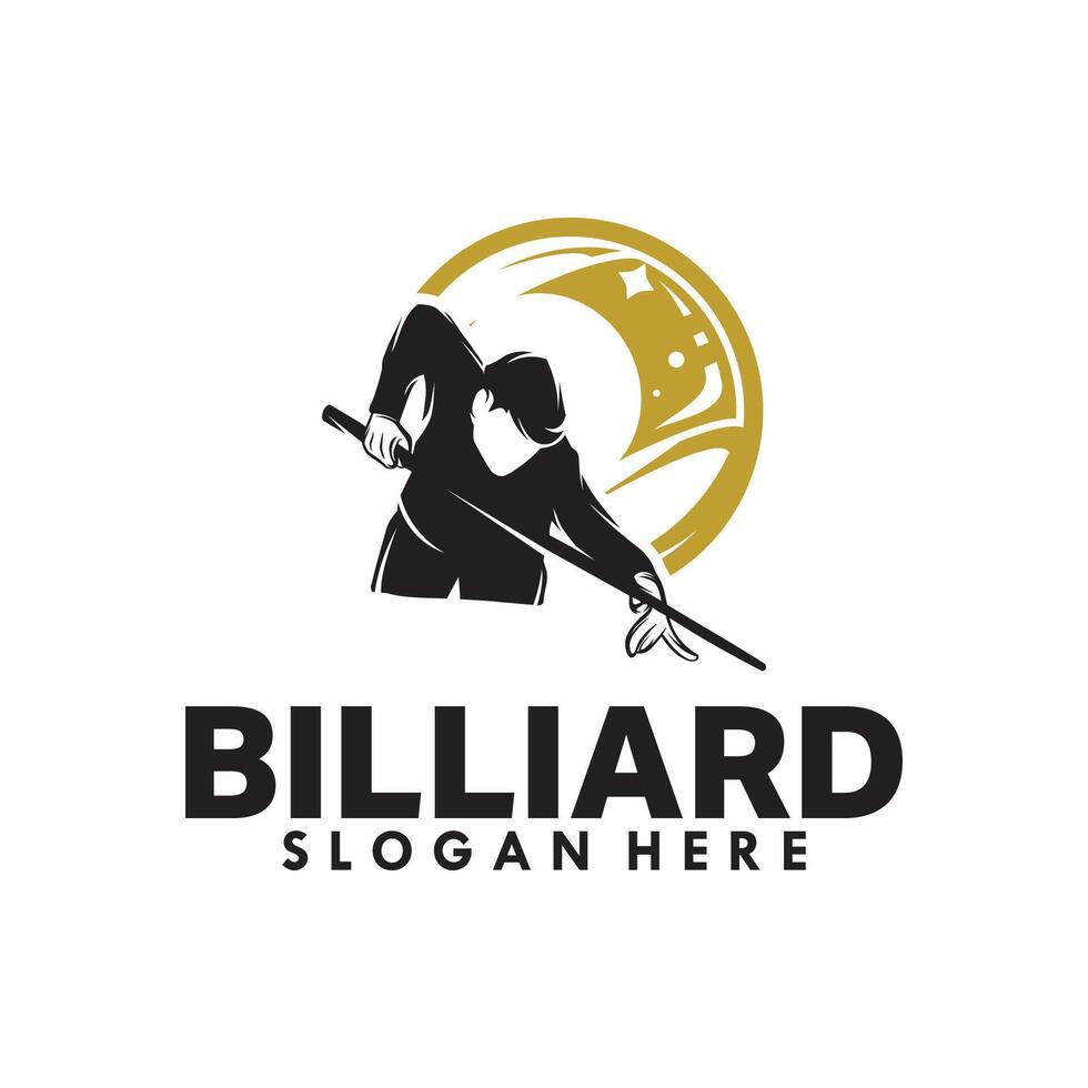 de billar logo diseño vector ilustración