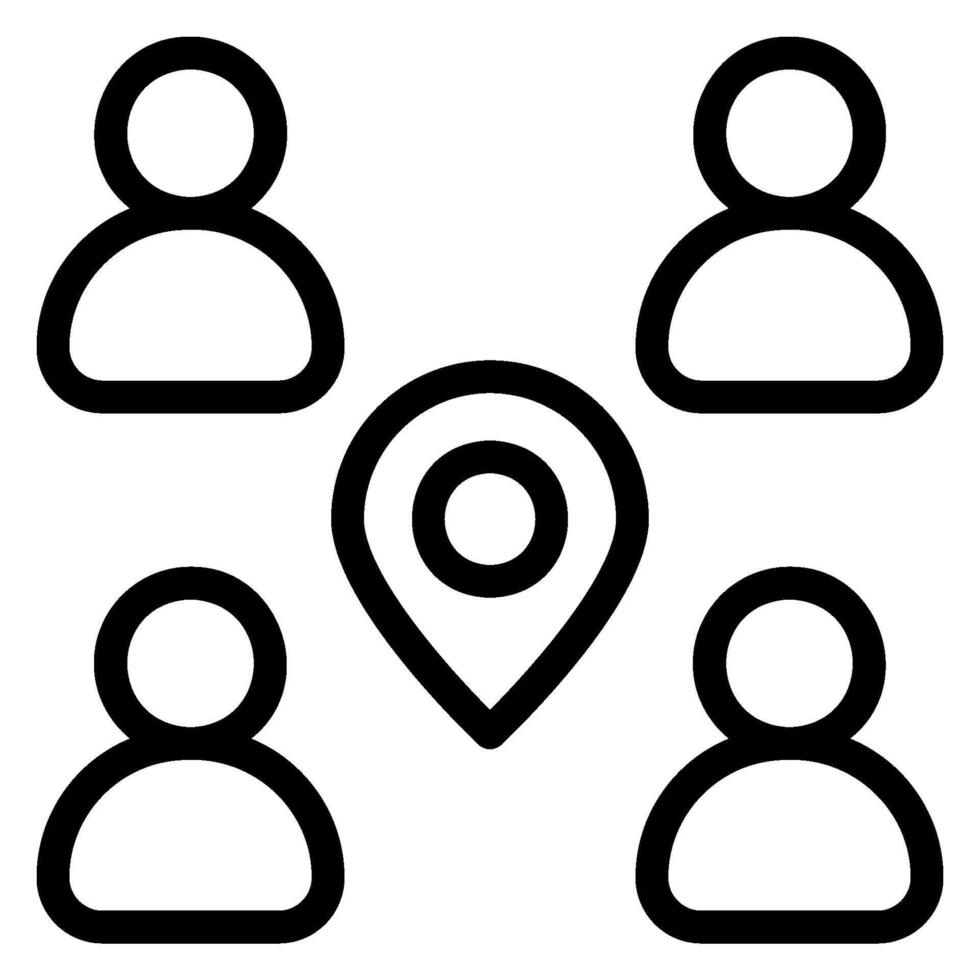 maps line icon vector