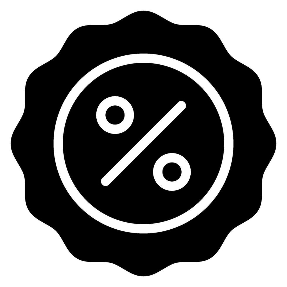 discount glyph icon vector