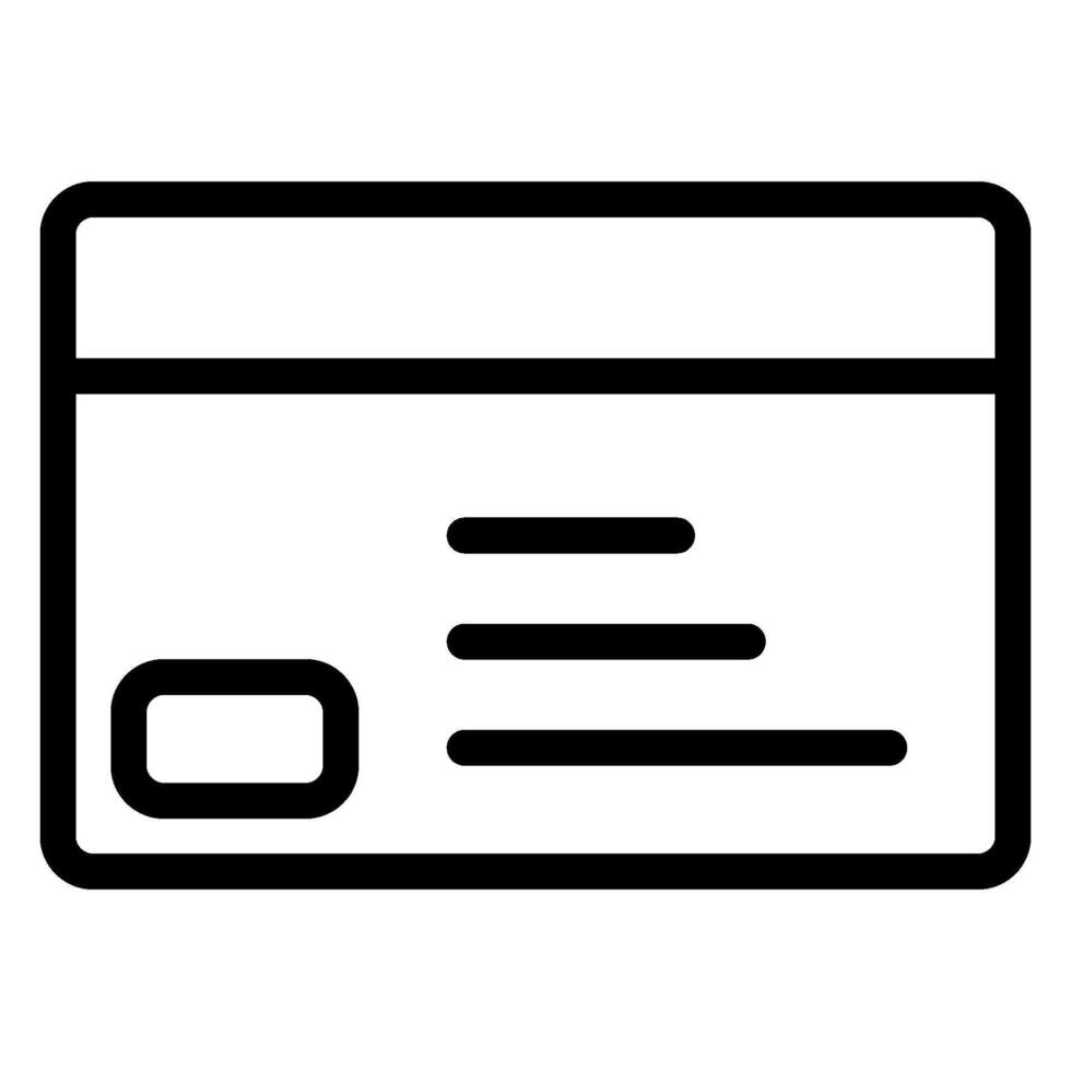 credit card line icon vector