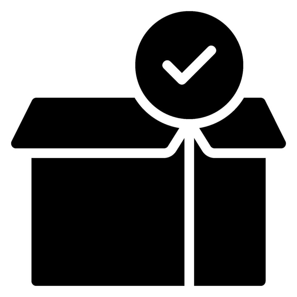 open box glyph icon vector