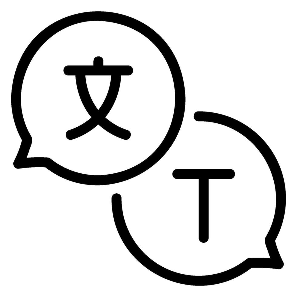 traducir icono de línea vector