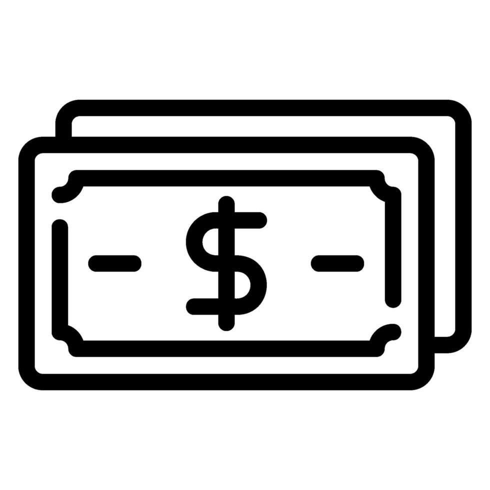 cash line icon vector