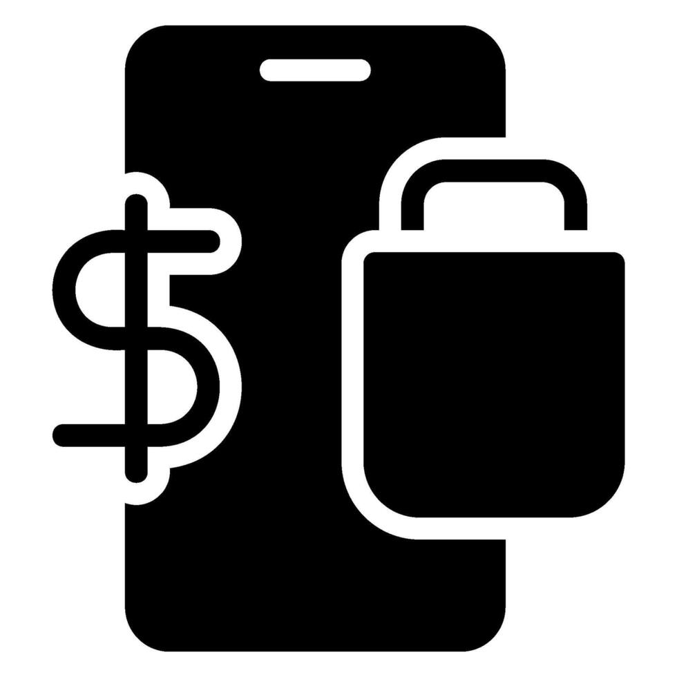 online shopping glyph icon vector