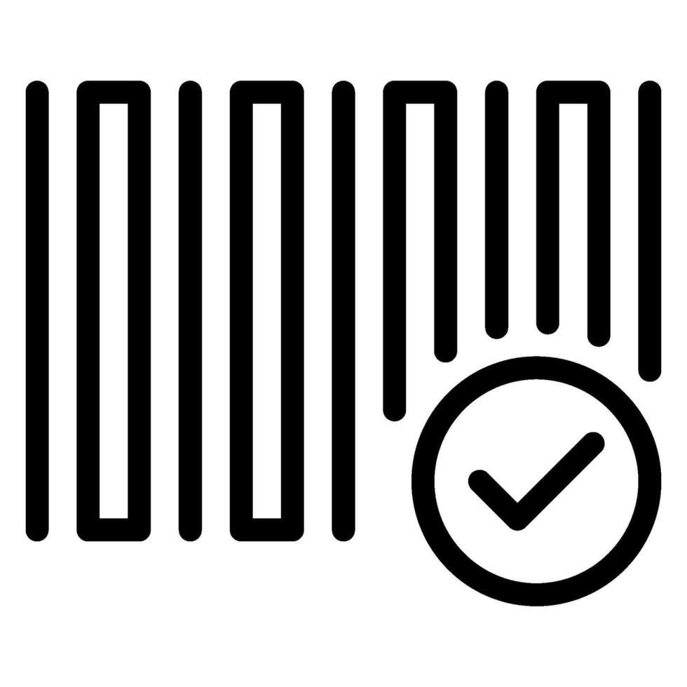 barcode line icon vector